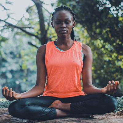 Woman meditating